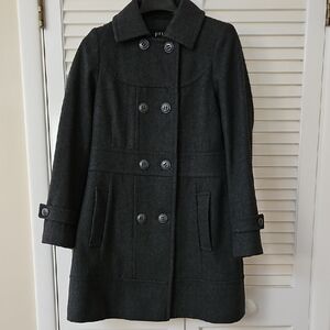 Heather Gray Goregous Double-Breasted Women's Coat
